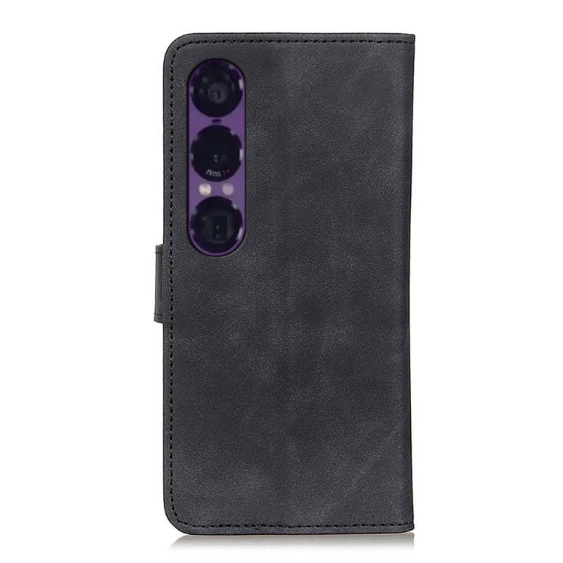 Flip Cover Til Sony Xperia 1 Vii Vintage Lædereffekt Khazneh