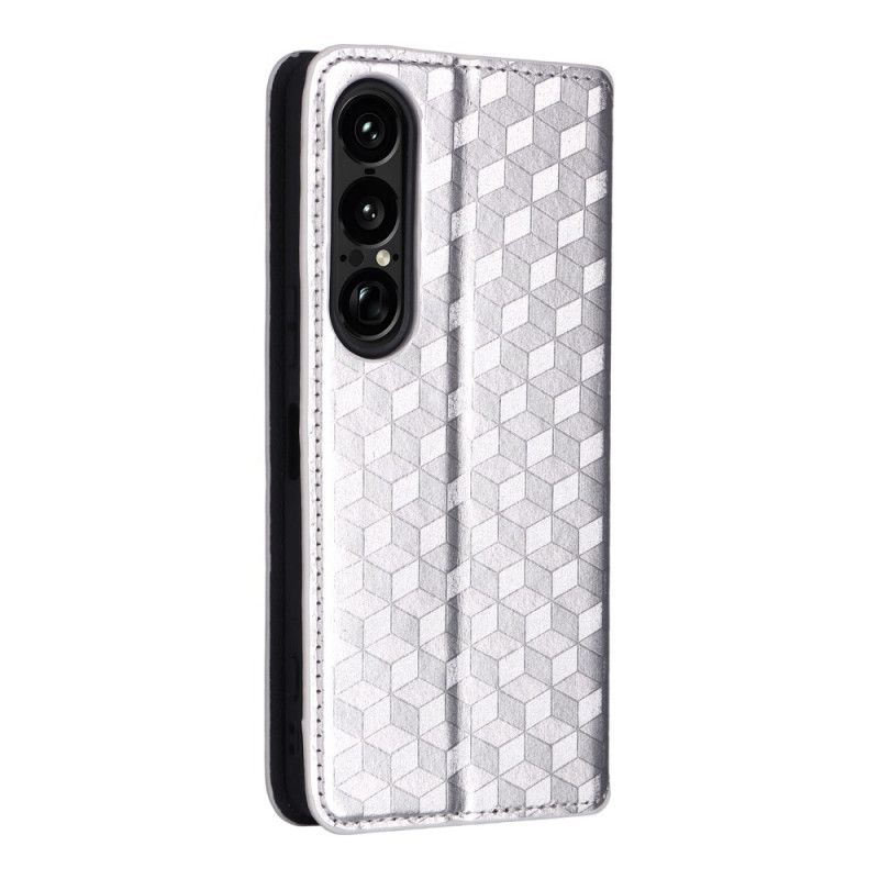 Læder Cover Sony Xperia 1 Vii 3d-diamanter