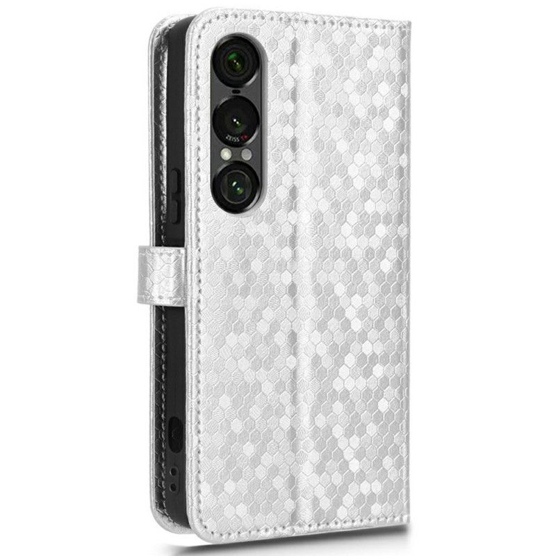 Læder Cover Sony Xperia 1 Vii Skinnende Prikker