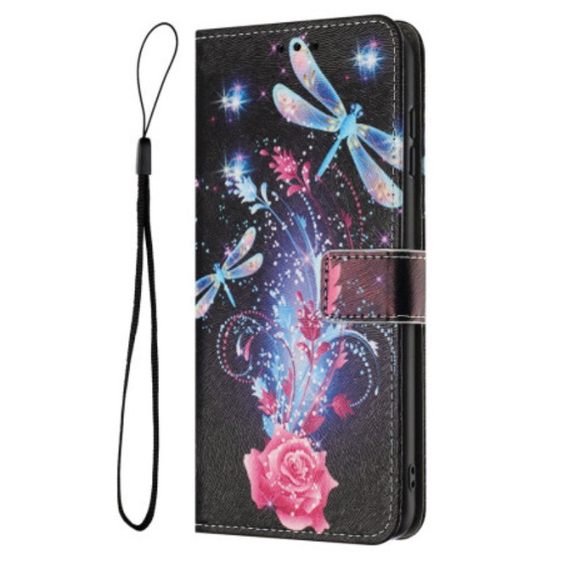 Læder Cover Sony Xperia 1 Vii Telefon Etui Guldsmede