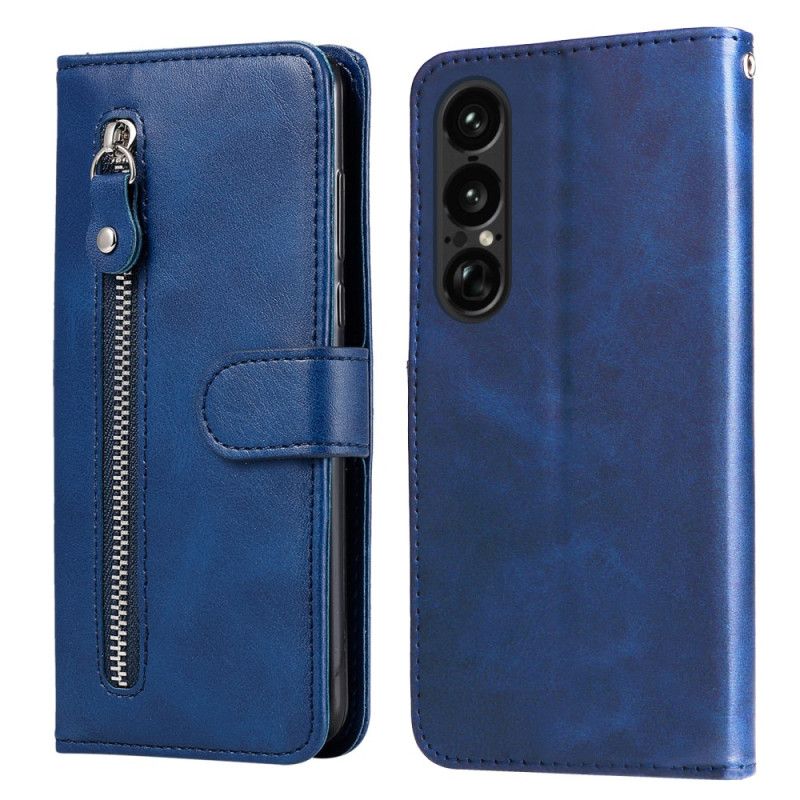 Læder Cover Sony Xperia 1 Vii Telefon Etui Møntpung