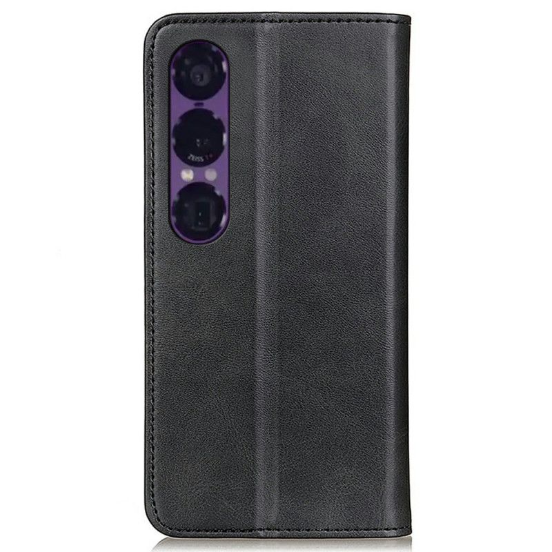 Læder Cover Sony Xperia 1 Vii Telefon Etui Spaltlæder Vintage