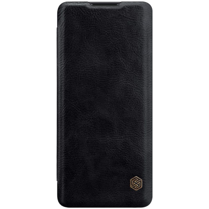 Læder Cover OnePlus 8 Rød Nillkin Qin-Serie