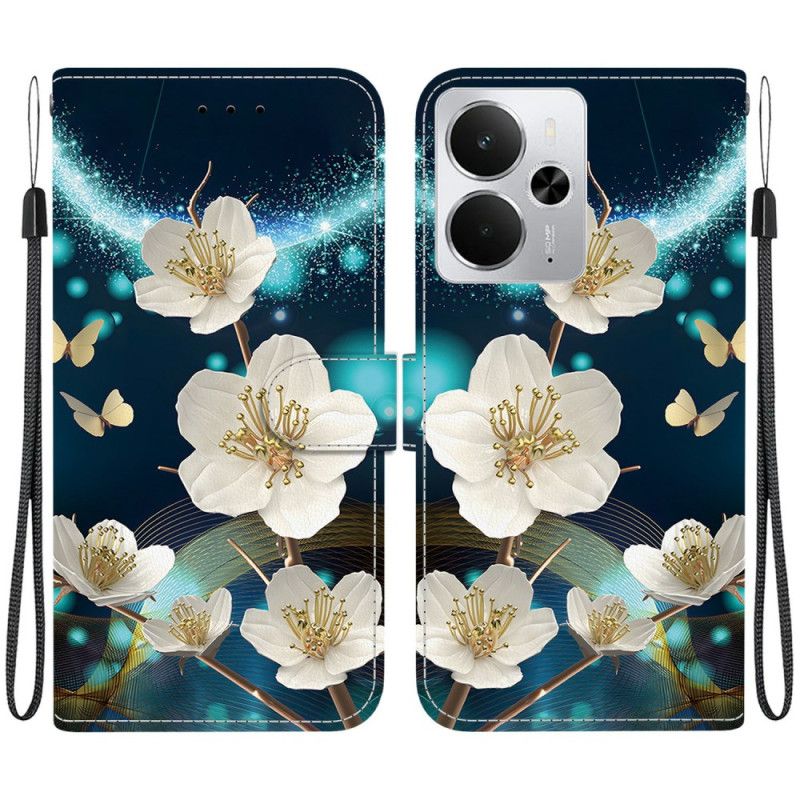 Flip Cover Realme 14 5g Hvide Magnolier