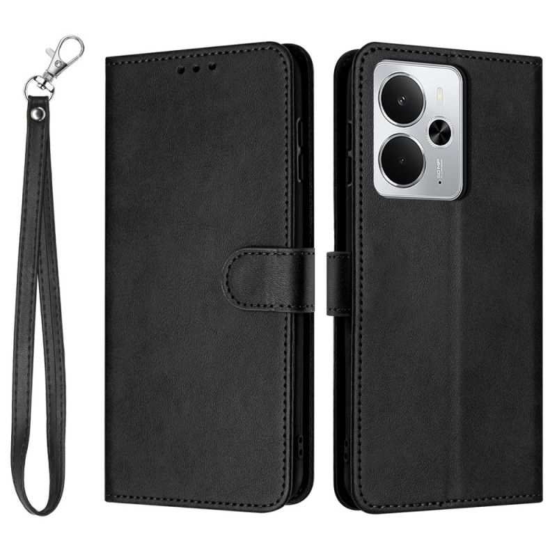 Flip Cover Realme 14 5g Lædereffekt Med Snor