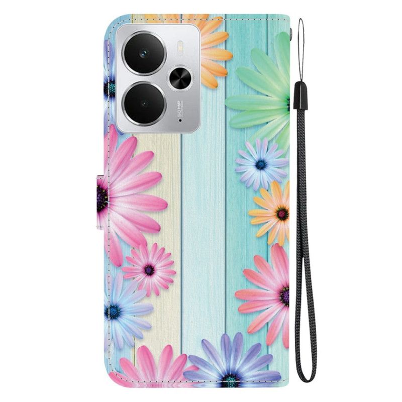 Flip Cover Realme 14 5g Solsikkemønster