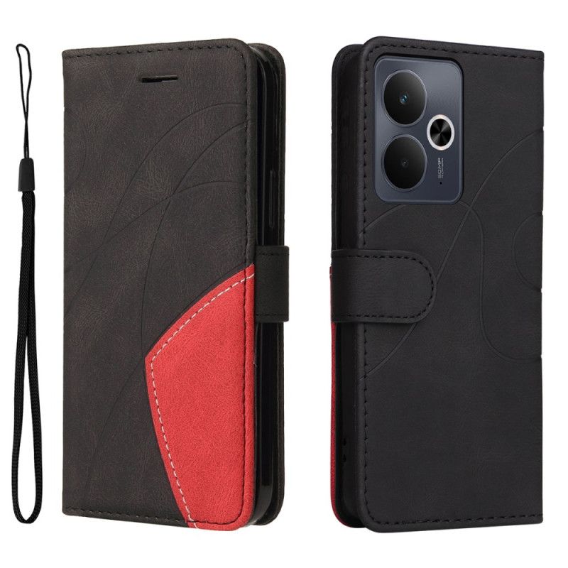 Flip Cover Realme 14 5g Tofarvet Bølget