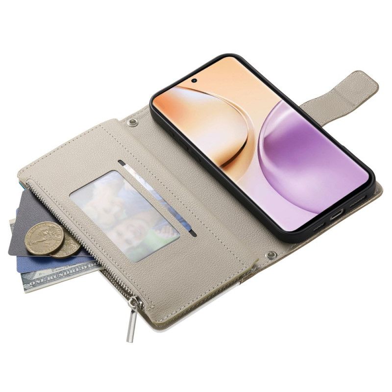 Flip Cover Realme 14 5g Tofarvet Med Rem