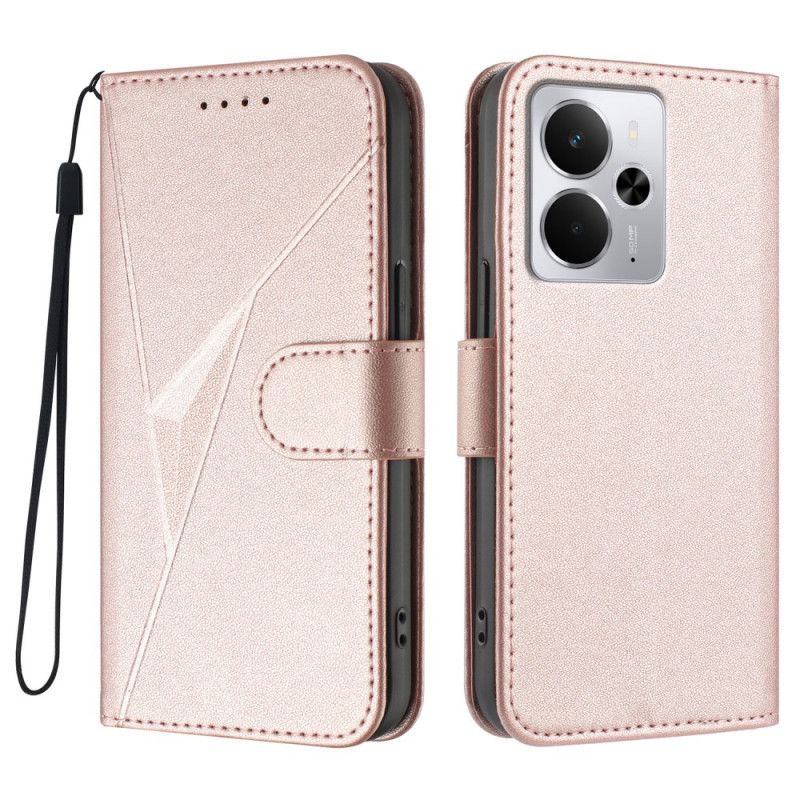 Flip Cover Realme 14 5g Trekantet Mønster