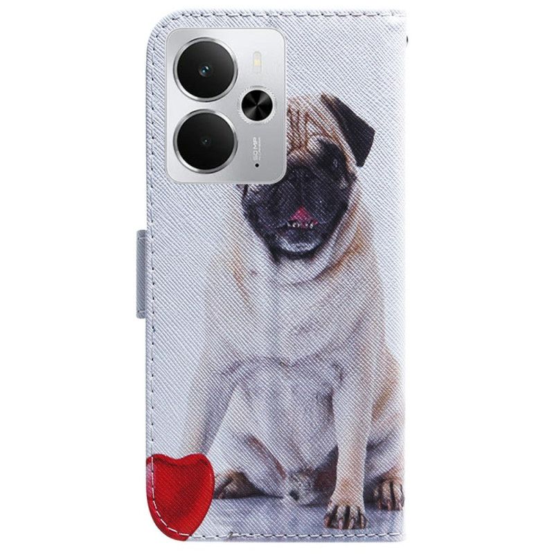Flip Cover Til Realme 14 5g Mopshund