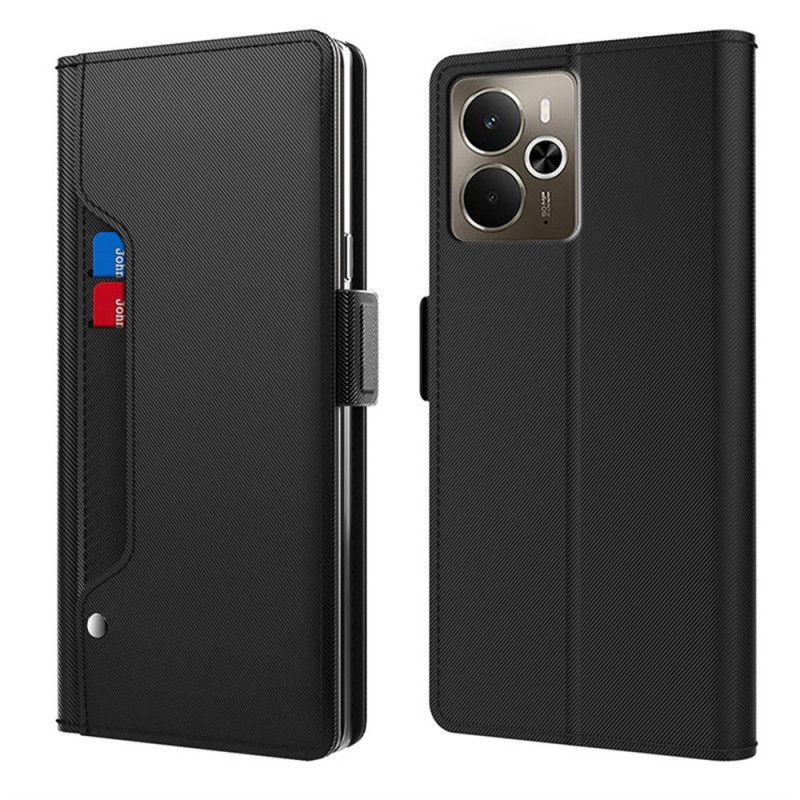Læder Cover Realme 14 5g Spejl Og Aftagelig Kortholder