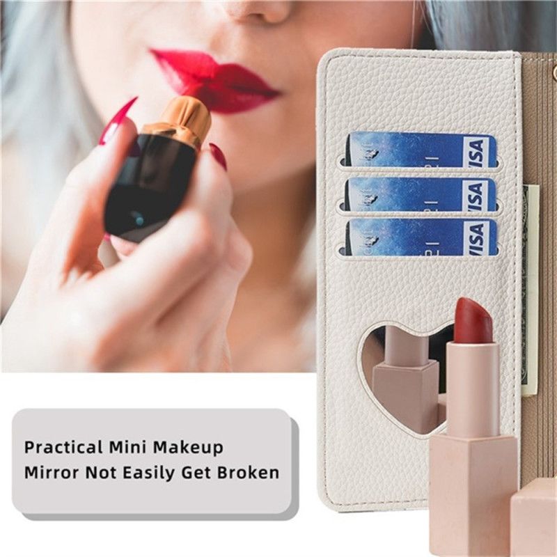 Læder Cover Realme 14 5g Spejl Og Kæde