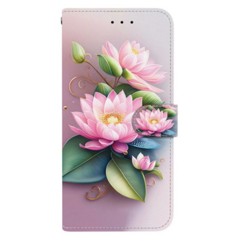 Læder Cover Realme 14 5g Telefon Etui Lotus