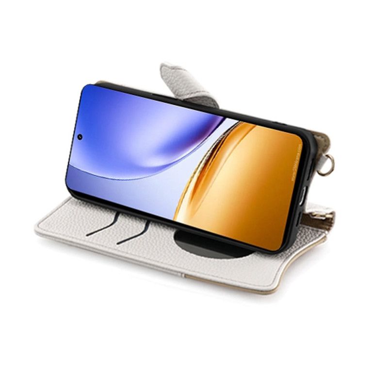 Læder Cover Realme 14 5g Telefon Etui Pungdesign Med Kæde