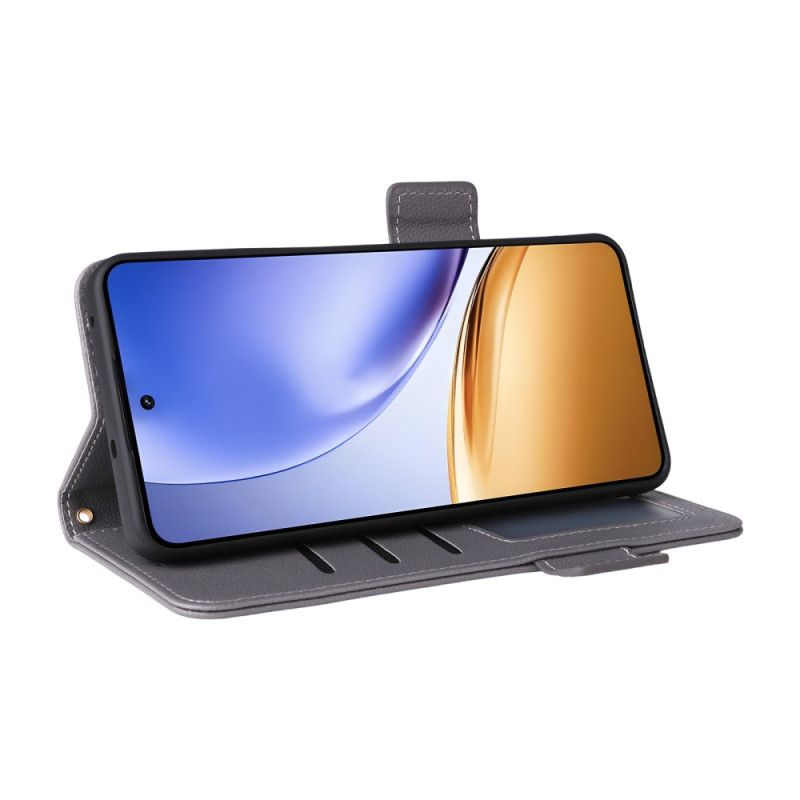 Læder Cover Realme 14 5g Telefon Etui Rem Med Litchi-tekstur