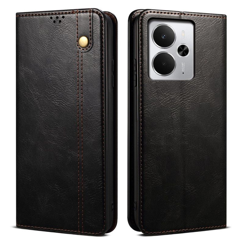 Læder Cover Realme 14 5g Telefon Etui Vokset Imiteret Læder