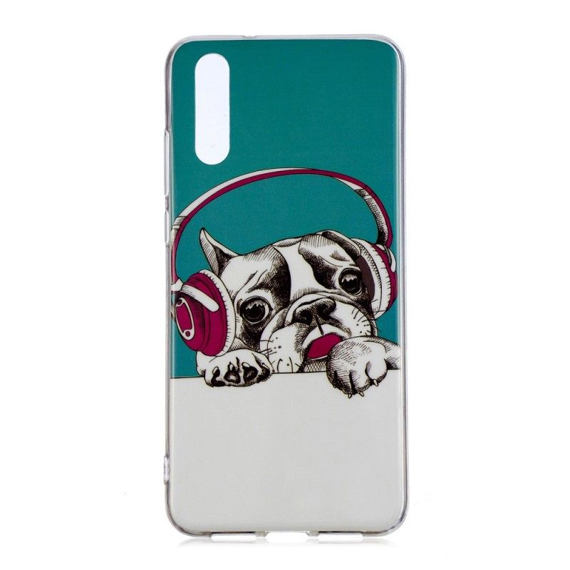 Cover Huawei P20 Mobilcover Fluorescerende Hund
