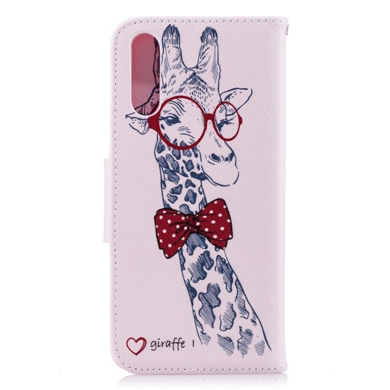 Flip Cover Læder Huawei P20 Nørd Giraf