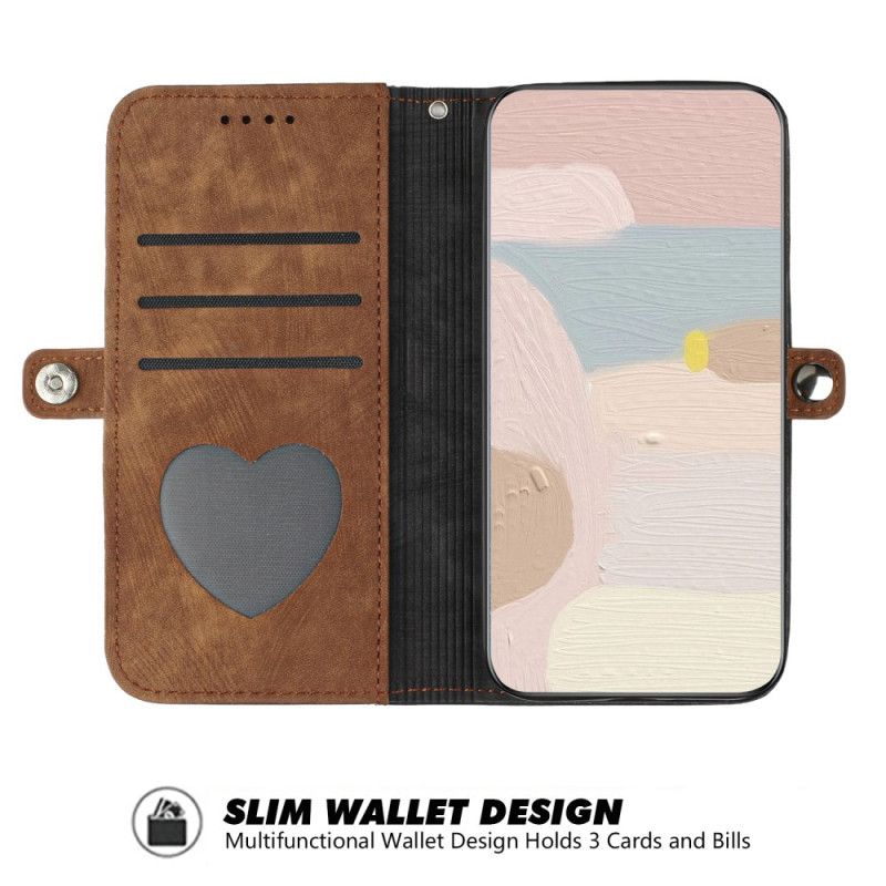 Flip Cover Realme Note 60x Tofarvet Ruskindseffekt