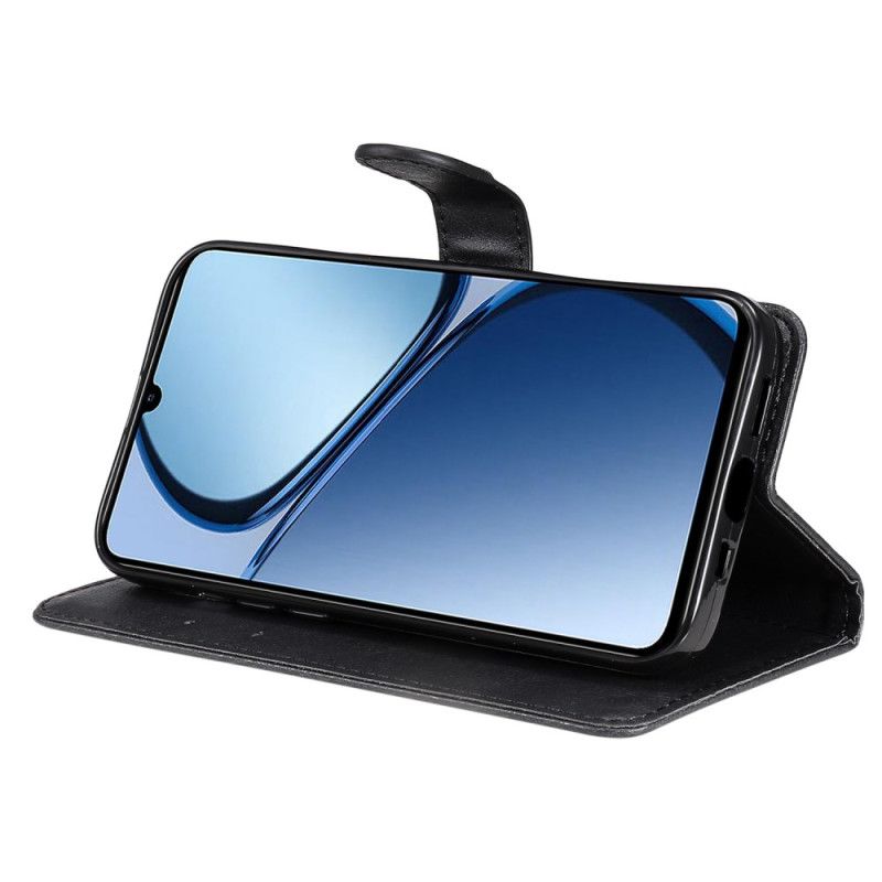 Flip Cover Til Realme Note 60x Ensfarvet Kunstlæder