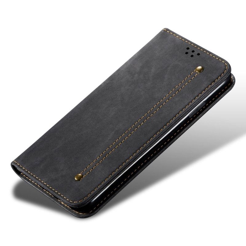 Læder Cover Realme Note 60x Telefon Etui Denimstof
