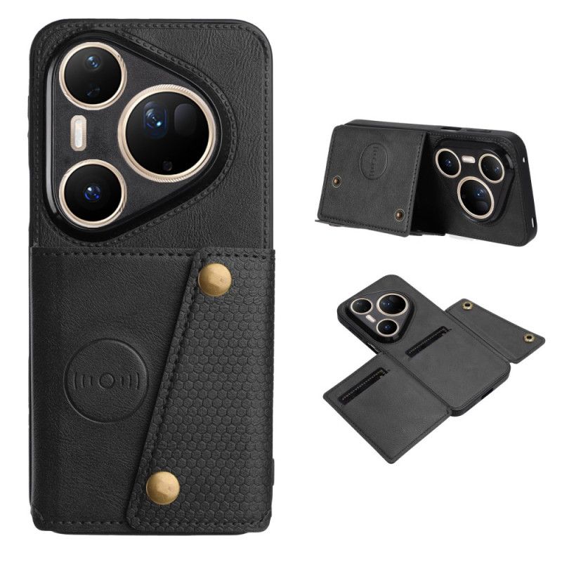 Cover Huawei Pura 80 Ultra Telefon Etui Kortholder I Læderlook