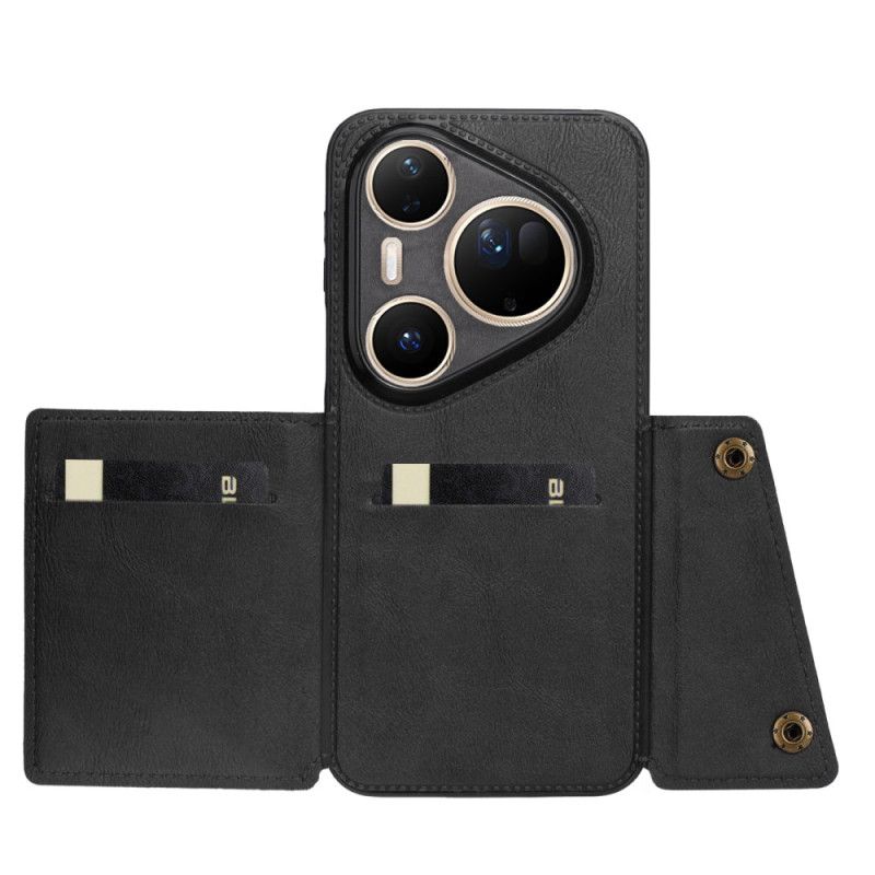 Cover Huawei Pura 80 Ultra Telefon Etui Kortholder I Læderlook