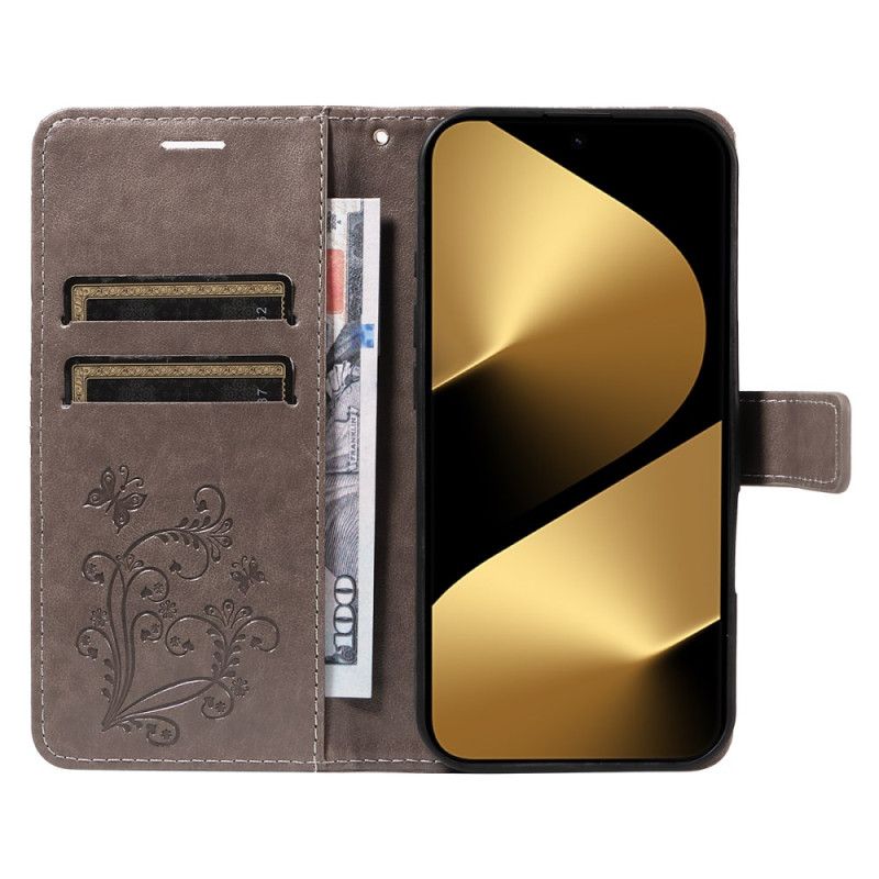 Læder Cover Huawei Pura 80 Ultra Store Sommerfugle