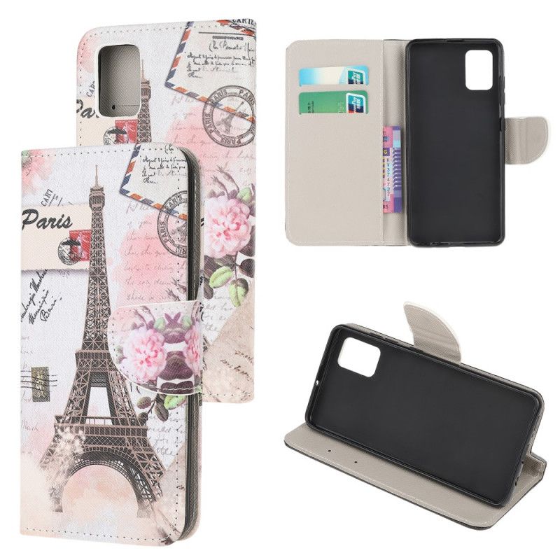 Flip Cover Xiaomi Redmi Note 10 / Note 10S Retro Eiffeltårn
