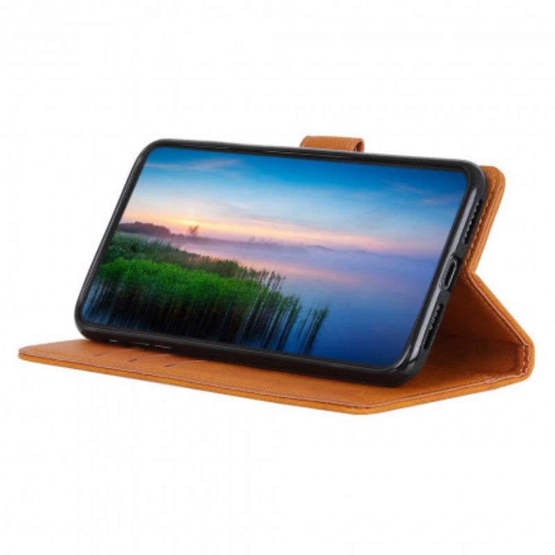 Læder Cover Moto G60s Telefon Etui Mat Lædereffekt