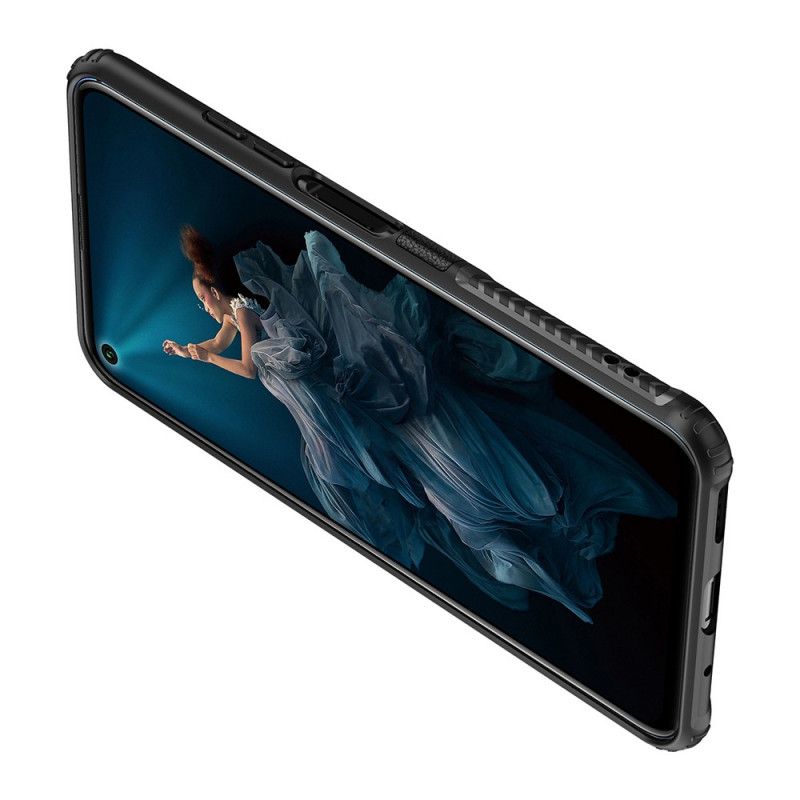 Cover for Honor 20 Sort Premium Metal- Og Imiteret Læderring