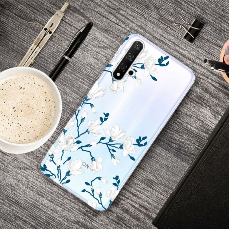Cover Honor 20 Hvide Blomster Original