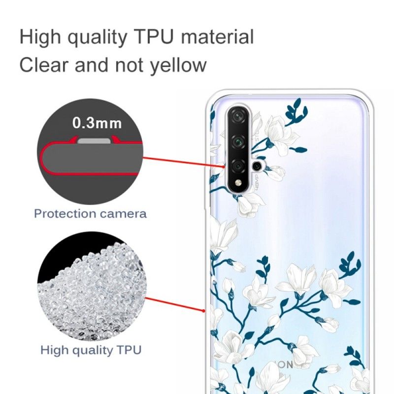 Cover Honor 20 Hvide Blomster Original