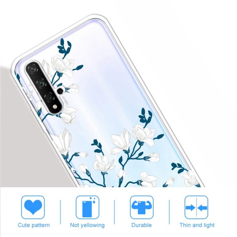 Cover Honor 20 Hvide Blomster Original