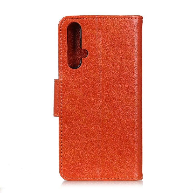 Flip Cover Honor 20 Sort Skinnende Lædereffekt