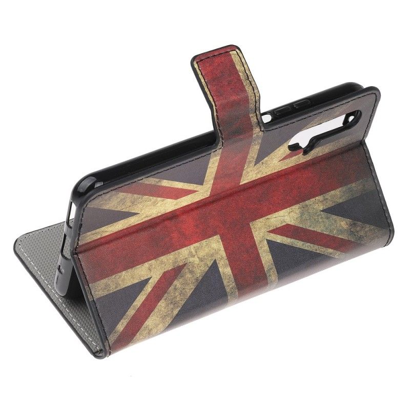 Flip Cover Læder Honor 20 Engelsk Flag