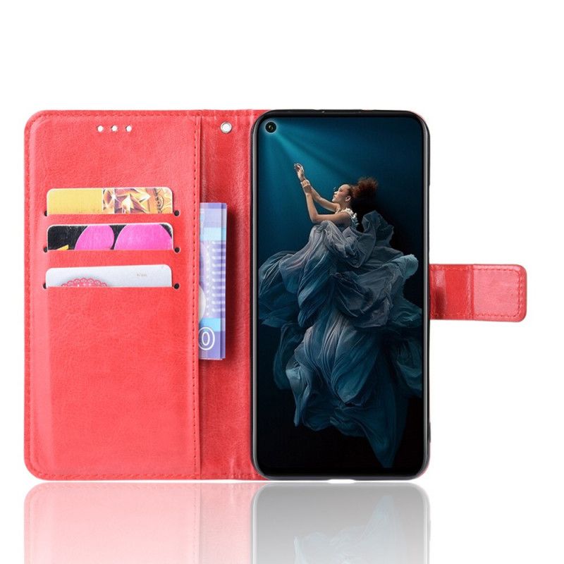 Flip Cover Læder Honor 20 Sort Prangende Kunstlæder Beskyttelse