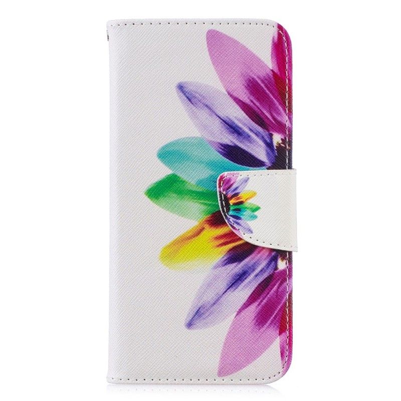 Flip Cover Læder Honor 10 Lite Akvarelblomst