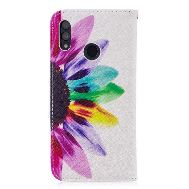 Flip Cover Læder Honor 10 Lite Akvarelblomst