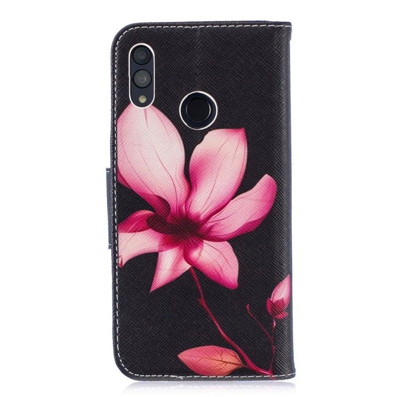 Flip Cover Læder Honor 10 Lite Lyserød Blomst