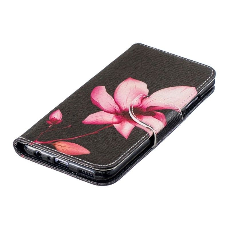 Flip Cover Læder Honor 10 Lite Lyserød Blomst