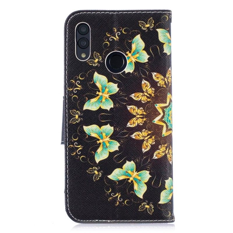 Flip Cover Læder Honor 10 Lite Sommerfuglemandala Beskyttelse