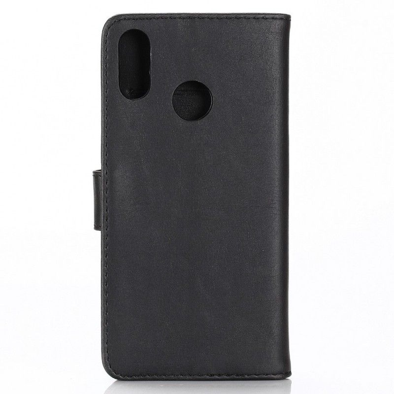 Flip Cover Læder Honor 10 Lite Sort Retro Kunstlæder