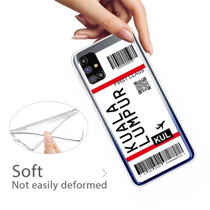 Cover for Samsung Galaxy M51 Boardingkort Til Kuala Lumpur
