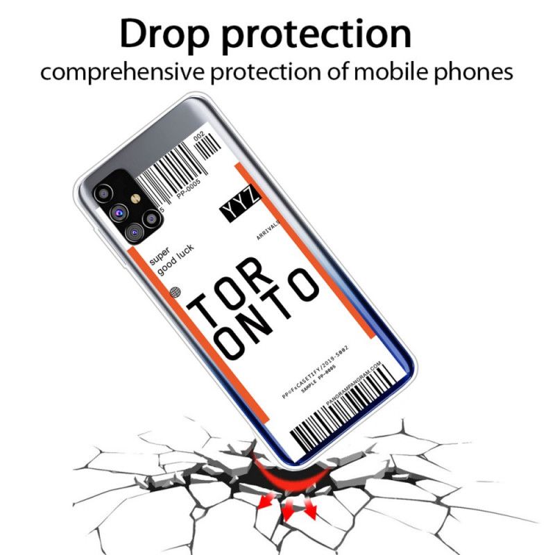 Cover Samsung Galaxy M51 Mobilcover Boardingkort Til Toronto