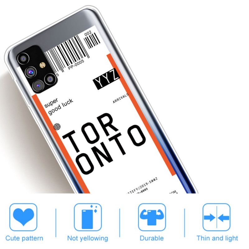 Cover Samsung Galaxy M51 Mobilcover Boardingkort Til Toronto
