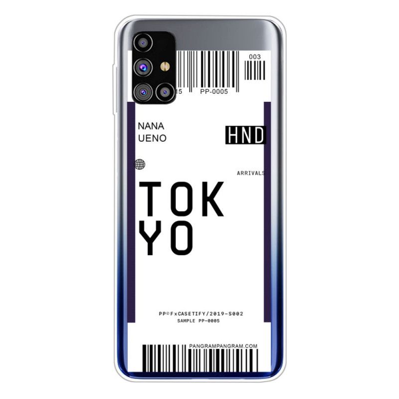 Cover Samsung Galaxy M51 Sort Boardingkort Tokyo