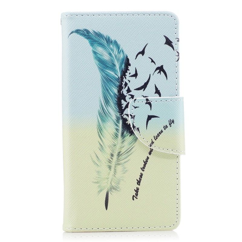 Flip Cover Læder Sony Xperia XZ1 Compact Lær At Flyve