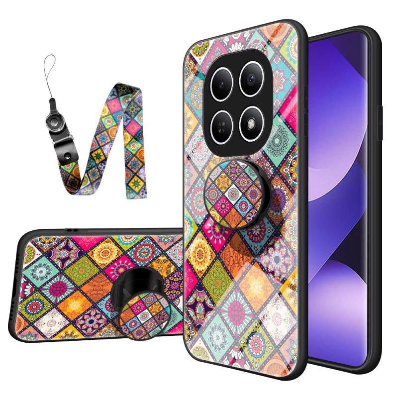 Cover Xiaomi Redmi Note 15 5g Patchwork-stativ Og Rem