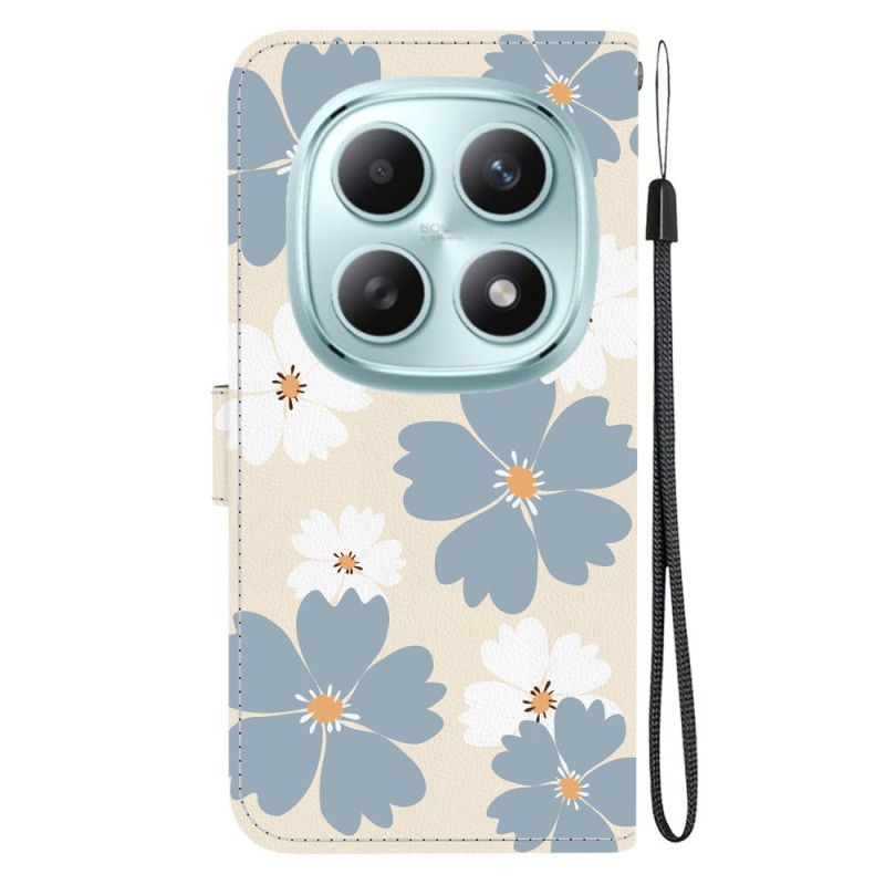 Flip Cover Til Xiaomi Redmi Note 15 5g Blå Margueritter